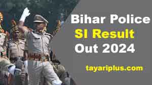 Bihar SI Police Mains Result 2024 Download PDF